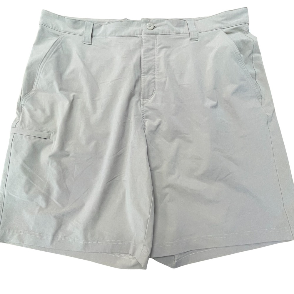 Columbia Silver Ridge Cargo Shorts Mens 40 Grey Beige Hiking‎ Fishing